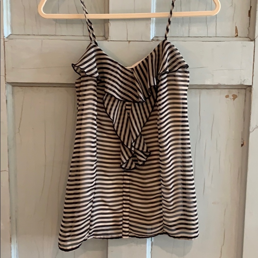 Black and White Striped Tank